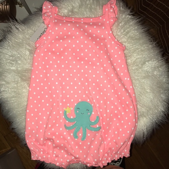 Octopus snap up cotton romper - Picture 4 of 4